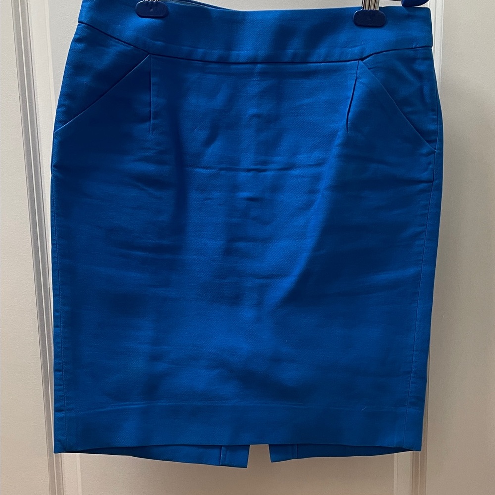 J. Crew Vibrant Blue Pencil Skirt